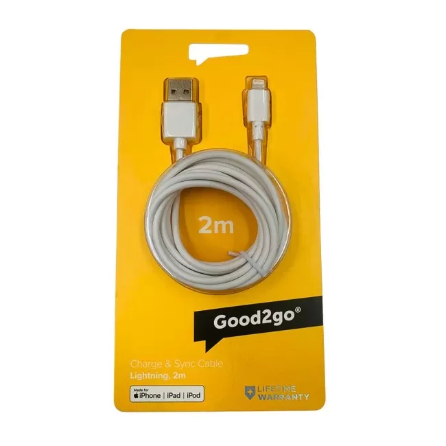 Good 2 Go Charge & Sync 2m Lightning Cable