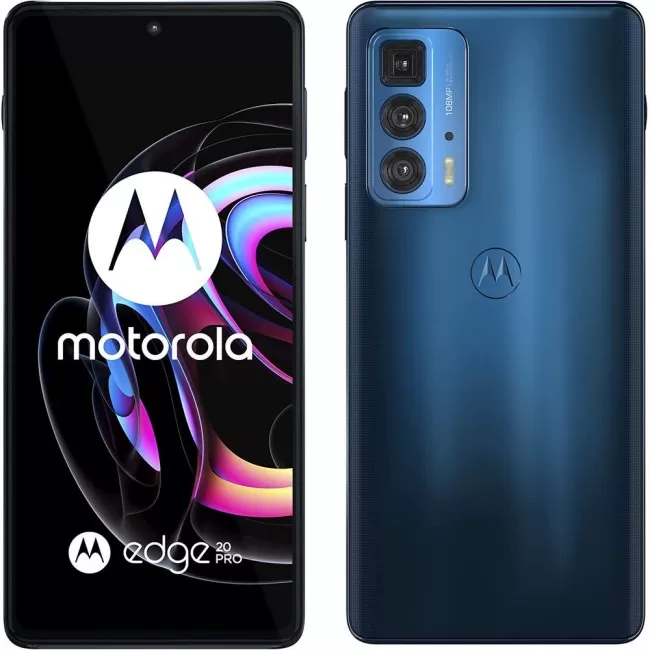 Buy Refurbished Motorola Edge 20 Pro 5G Dual Sim (256GB) in Blue Vegan Leather